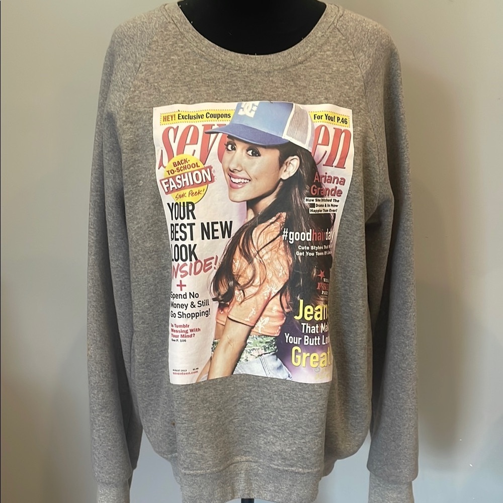 Gray Graphic Print Women's sweatshirt
